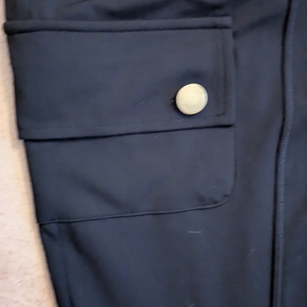 Halara Black Cargo Pants with Button Flap Pockets - Picture 6 of 7